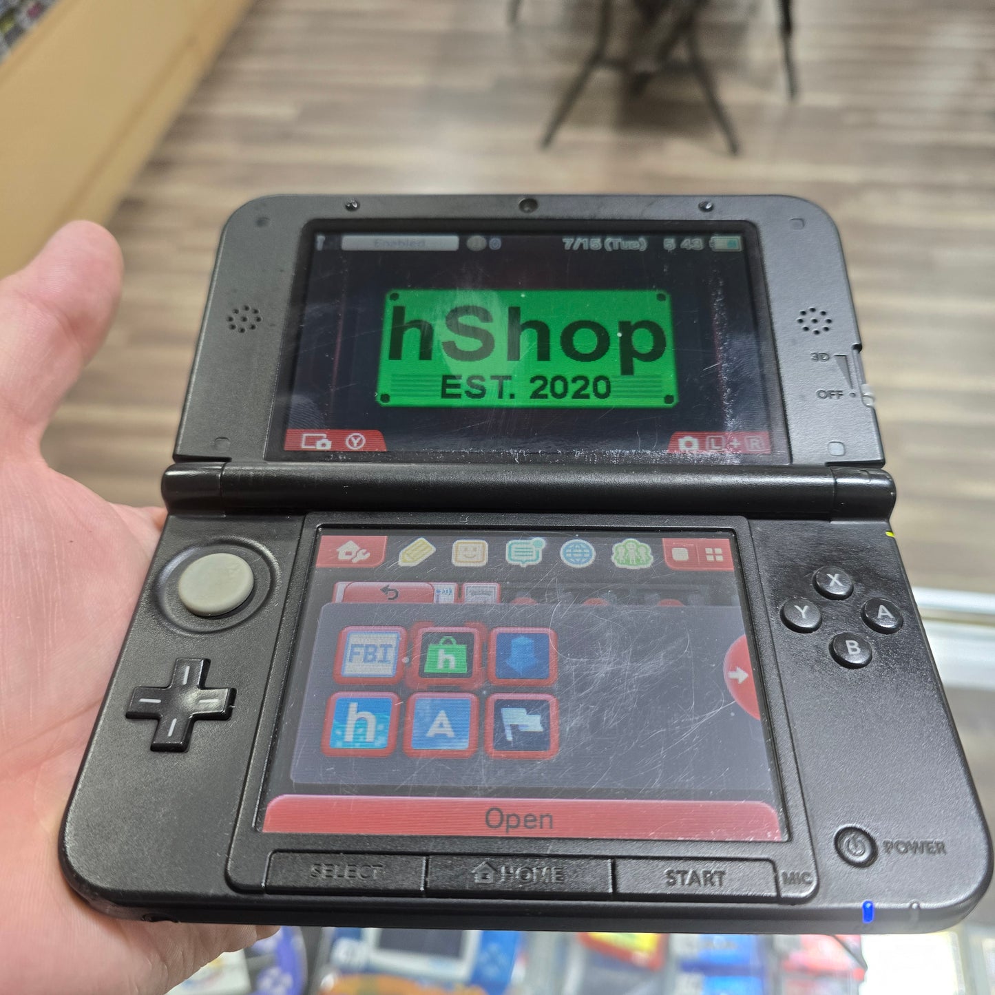 Nintendo 3DS LL Red + Black Handheld System with Digital Games and Charger (Check Condition)