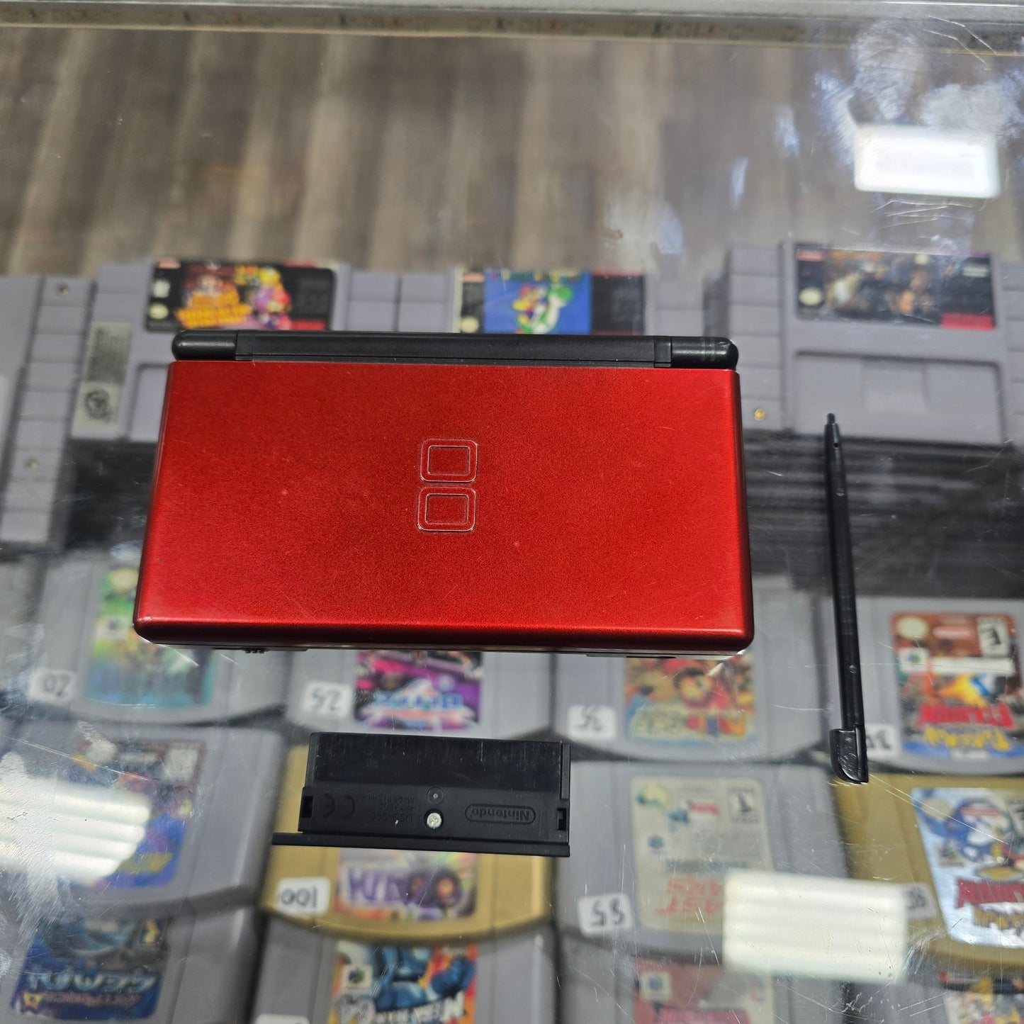 Red & Black Nintendo DS Lite Handheld System with Charger