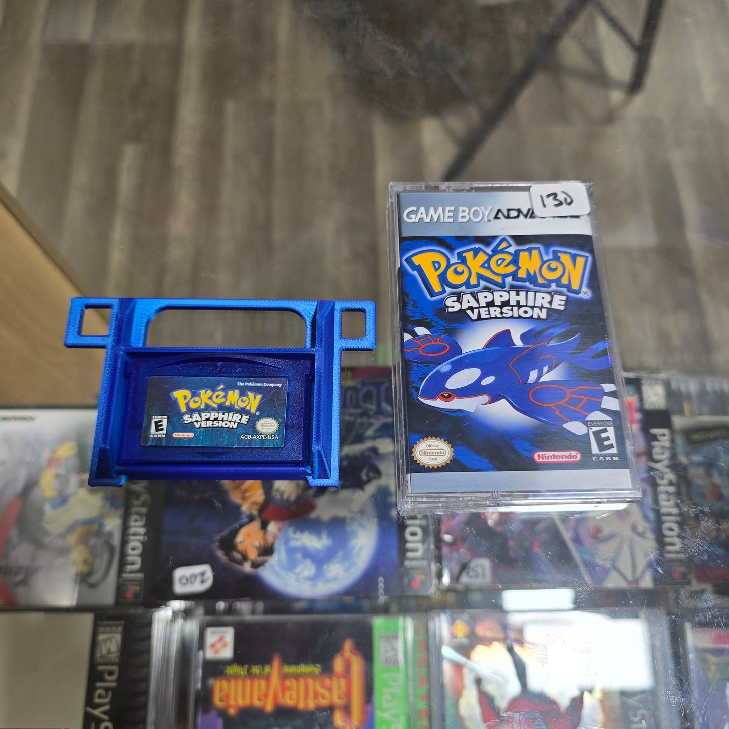 Pokémon Sapphire (Authentic) with Custom Case Nintendo GameBoy Advance