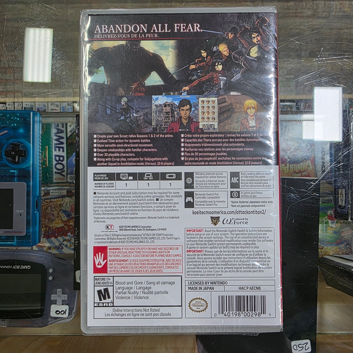 New Sealed Attack On Titan 2 Nintendo Switch