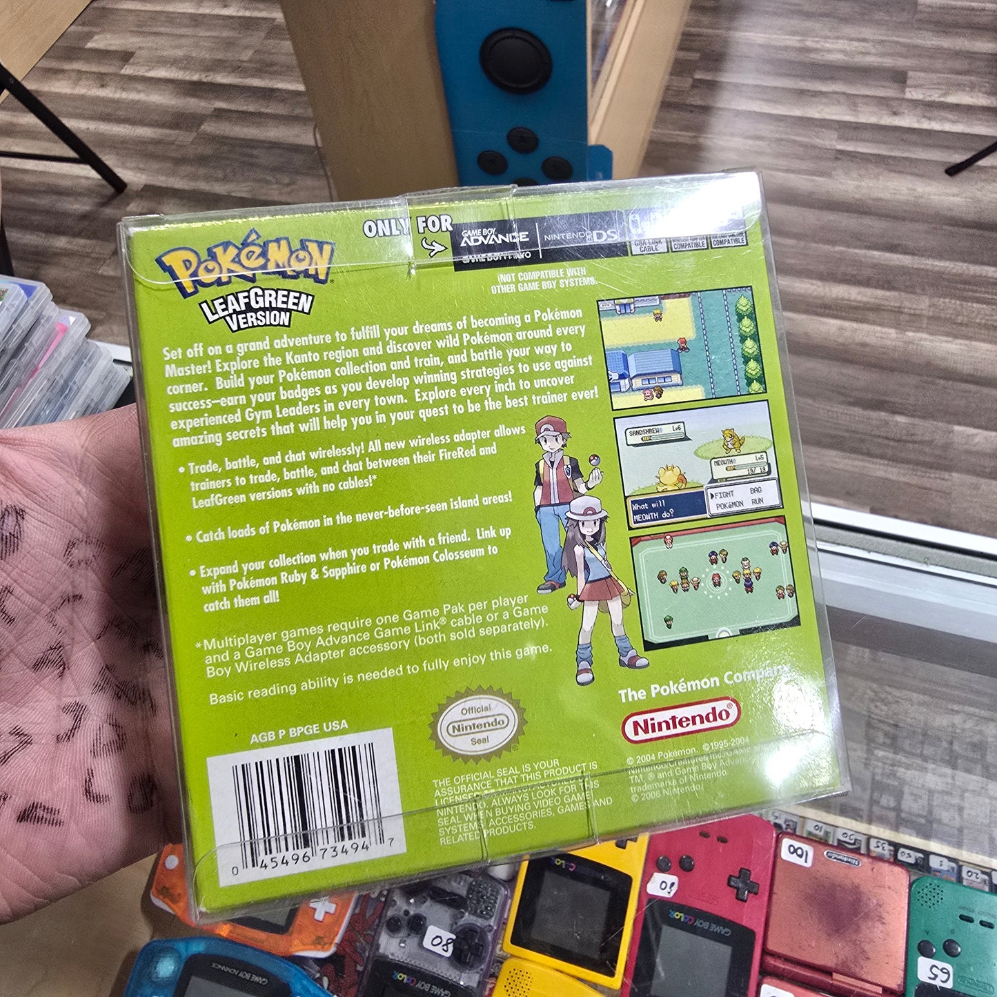Pokémon LeafGreen (Authentic) (Clean) CIB Nintendo Gameboy Advance
