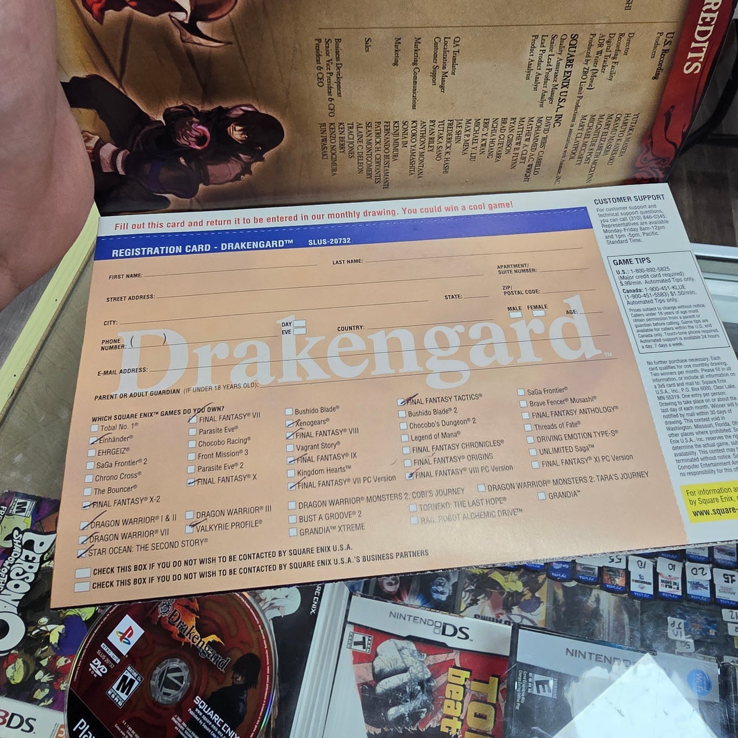 Drakengard with Registration Card PlayStation 2
