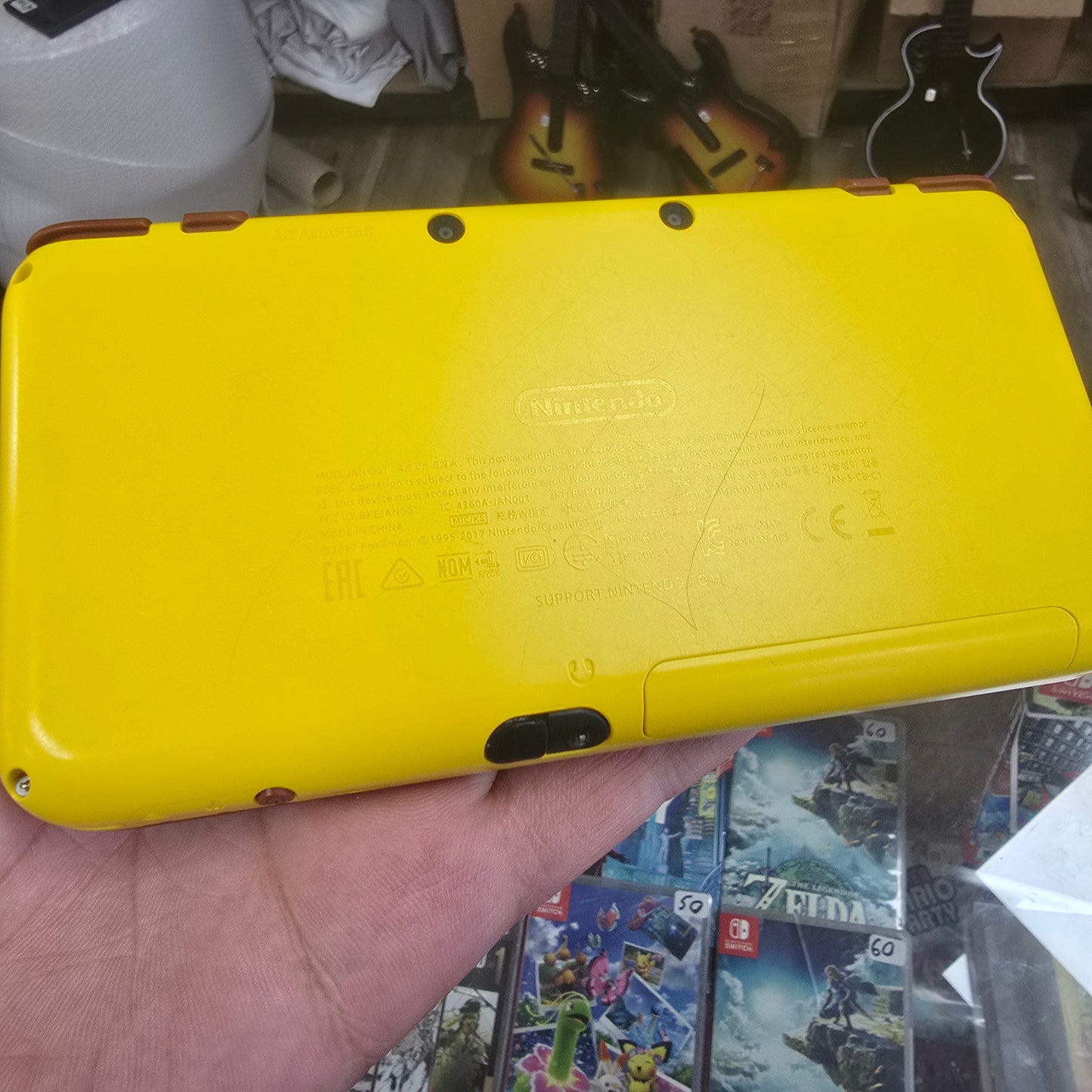 New Nintendo 2DS XL Pikachu Edition Nintendo 3DS Handheld System with Charger