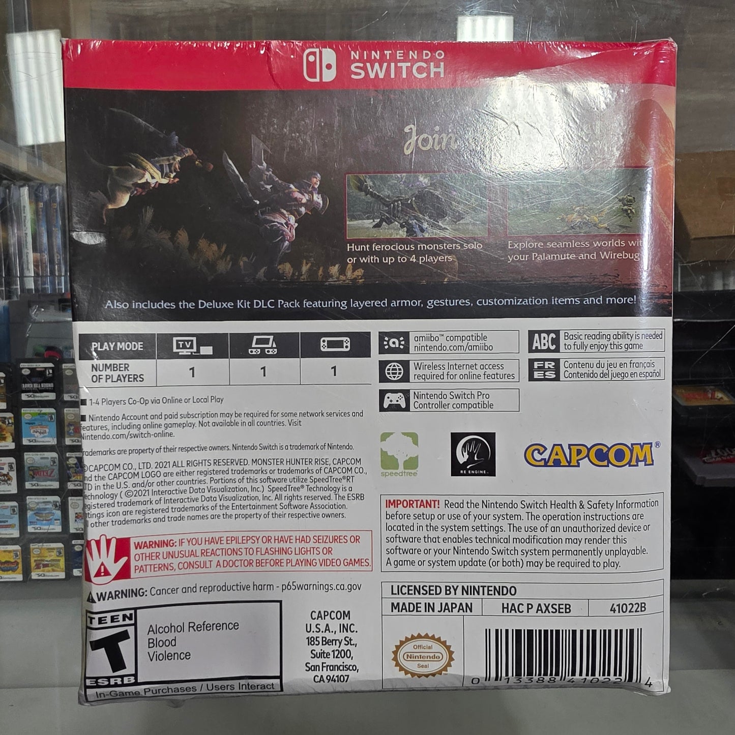 New Sealed Monster Hunter Rise Collectors Edition Nintendo Switch