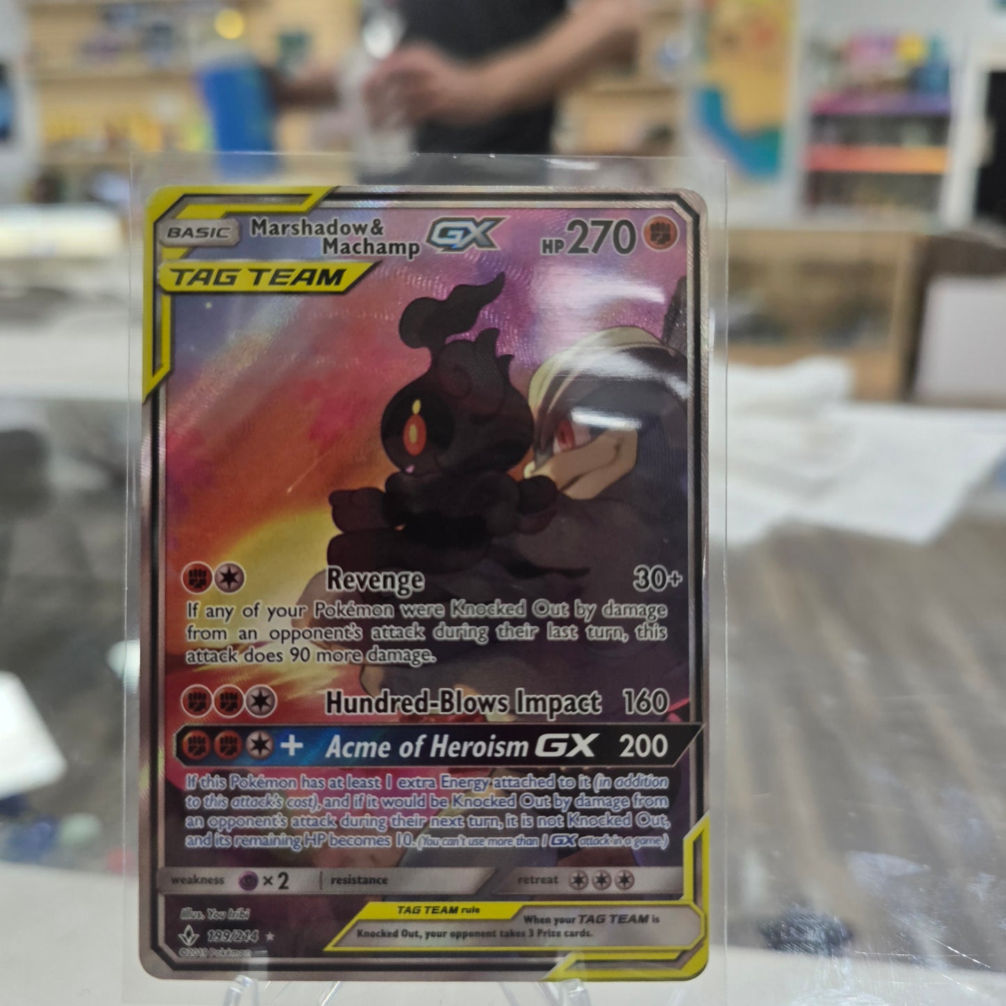 Marshadow & Machamp GX (199) (Full Art) - SM - Unbroken Bonds (NM)