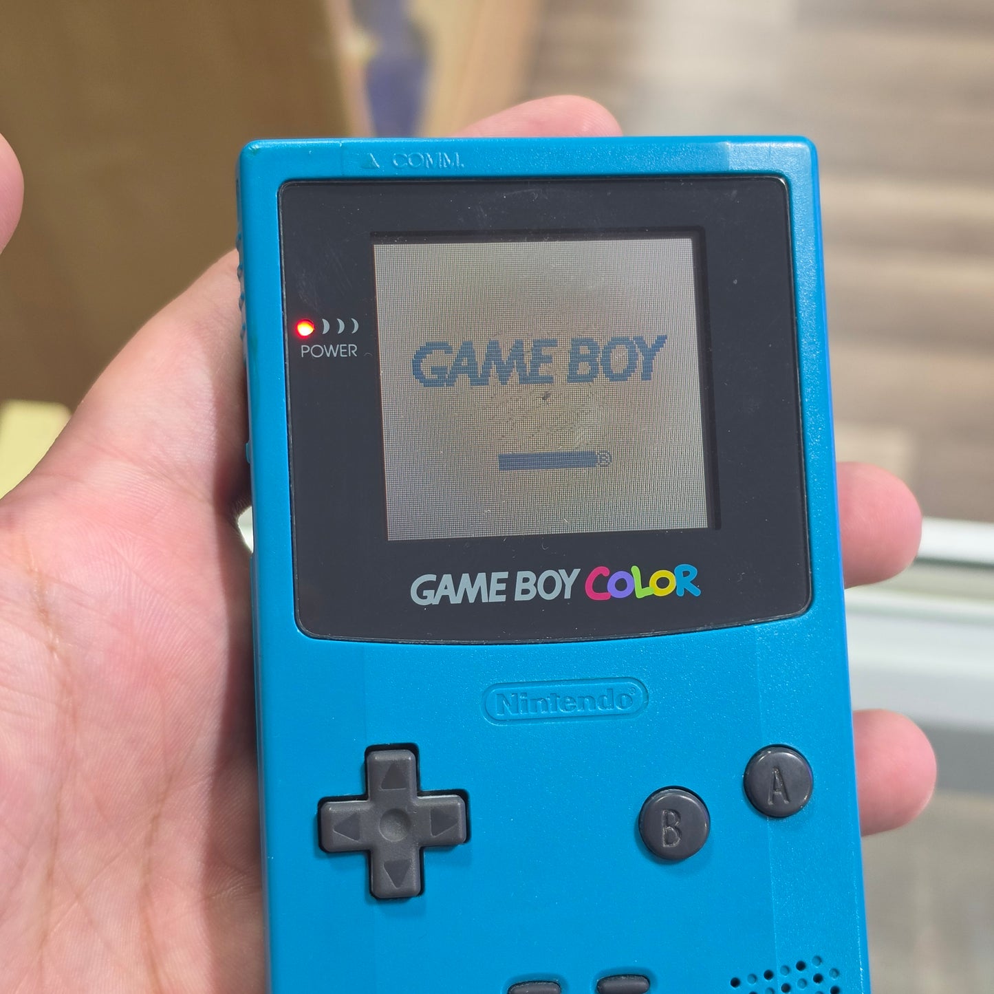 Blue Nintendo Gameboy Color Handheld System (Quiet Speaker)