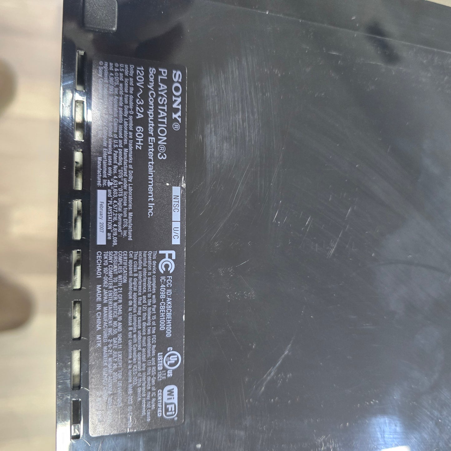 PlayStation 3 Backwards Compatible Model with Controller and Wires