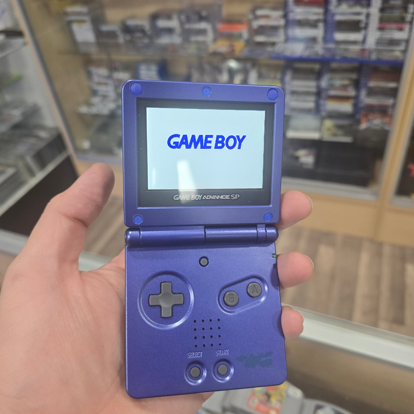 Custom Brighter Nintendo Gameboy Advance SP Handheld System with Charger (Kyogre)