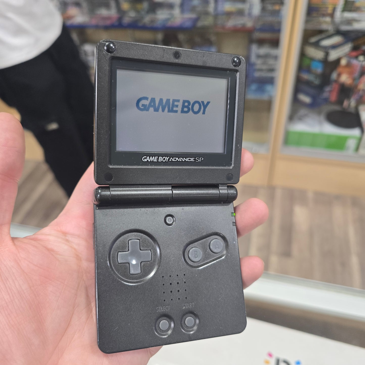 Black Nintendo Gameboy Advance SP 001 Model Handheld System with Charger