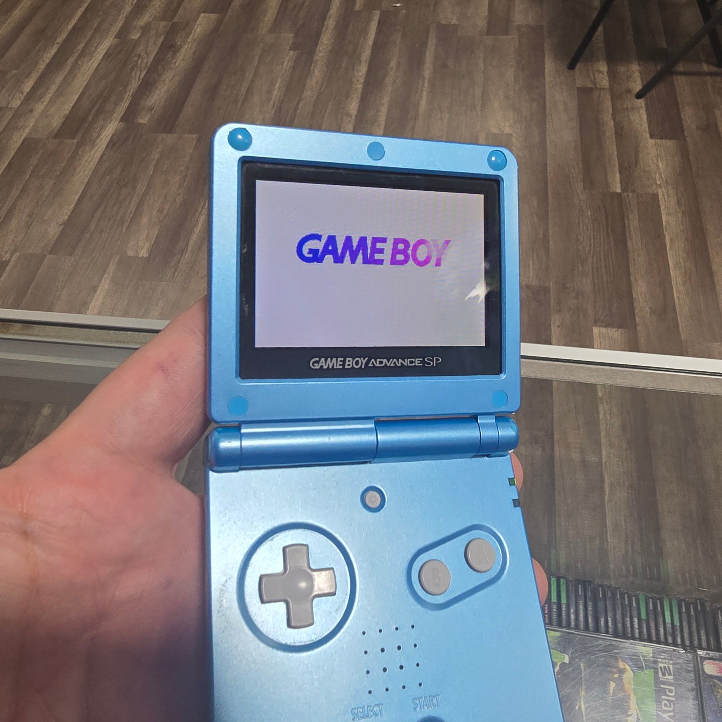 Surf Blue Gameboy Advance SP Handheld with 101 Screen