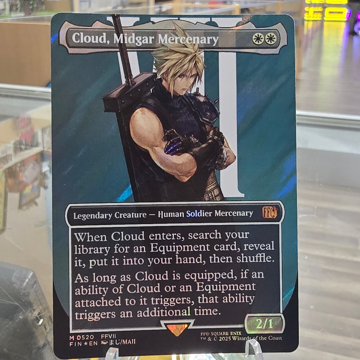 Cloud, Midgar Mercenary (Borderless) (Surge Foil) - FINAL FANTASY (FIN) Near Mint