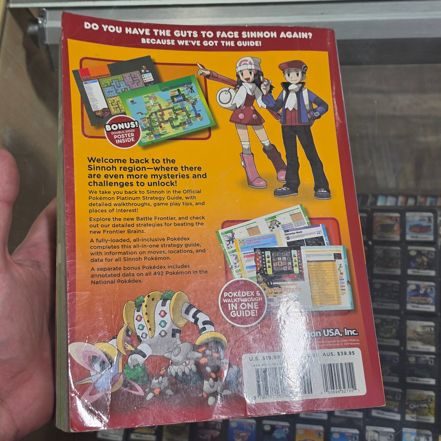 Pokémon Platinum Version Official Strategy Guide Book - No Map Poster