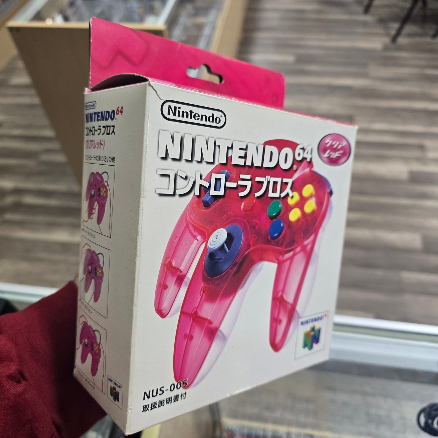 Clear White & Red Controller JP Nintendo 64 in Box