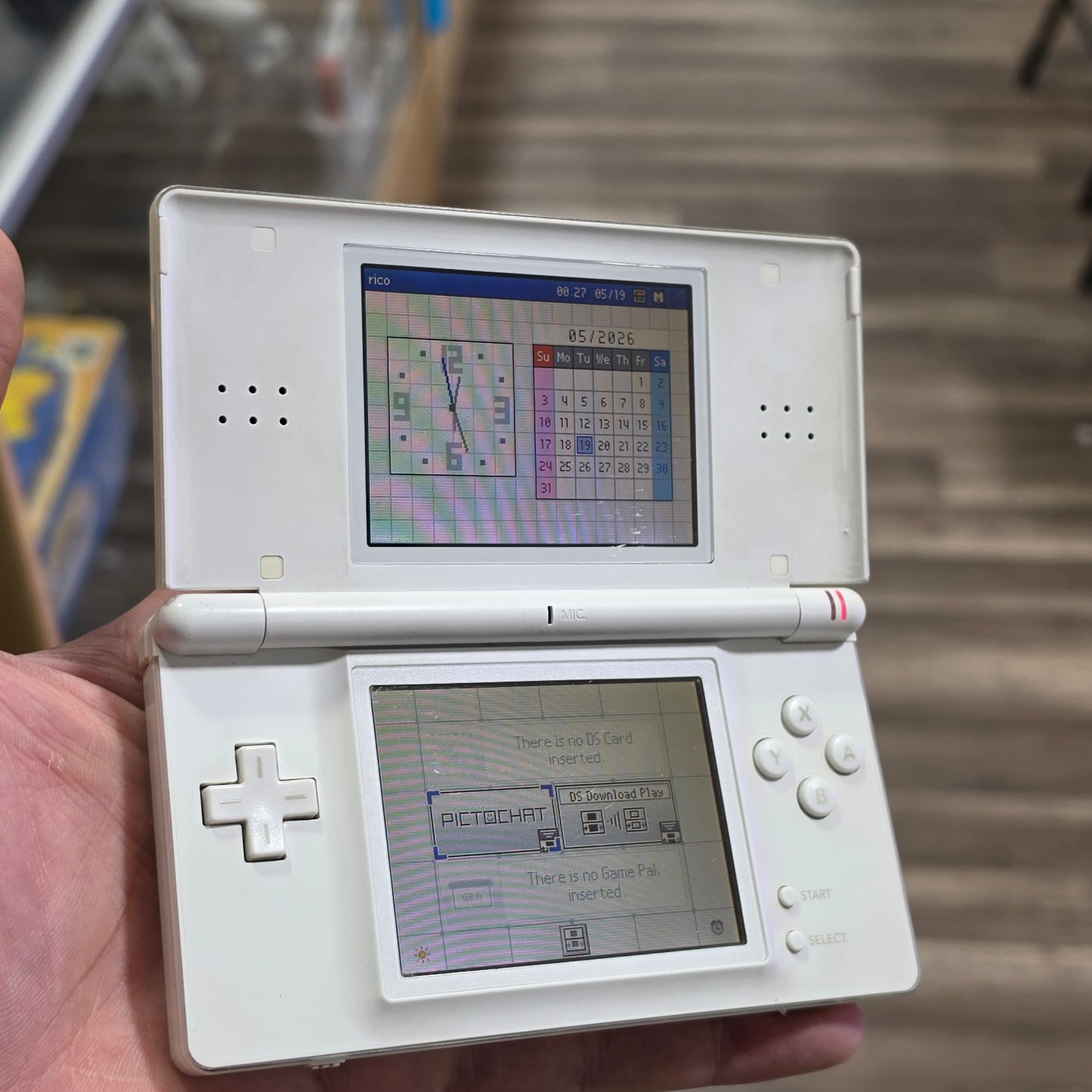 White Nintendo DS Lite Handheld System with Charger
