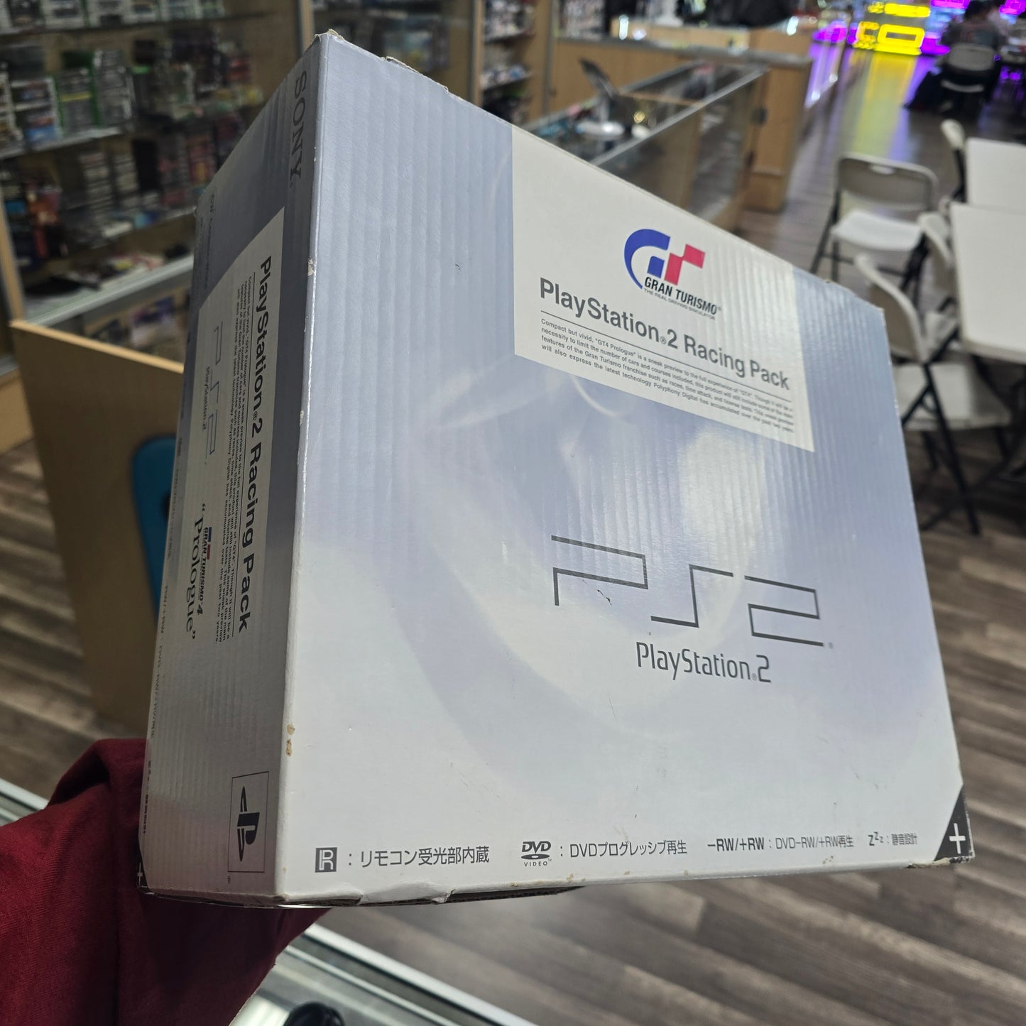 PlayStation 2 SCPH 55000 GT Racing Pack White Console With Box (JAPANESE SYSTEM) (Region Free for English PS2 GAMES ONLY)