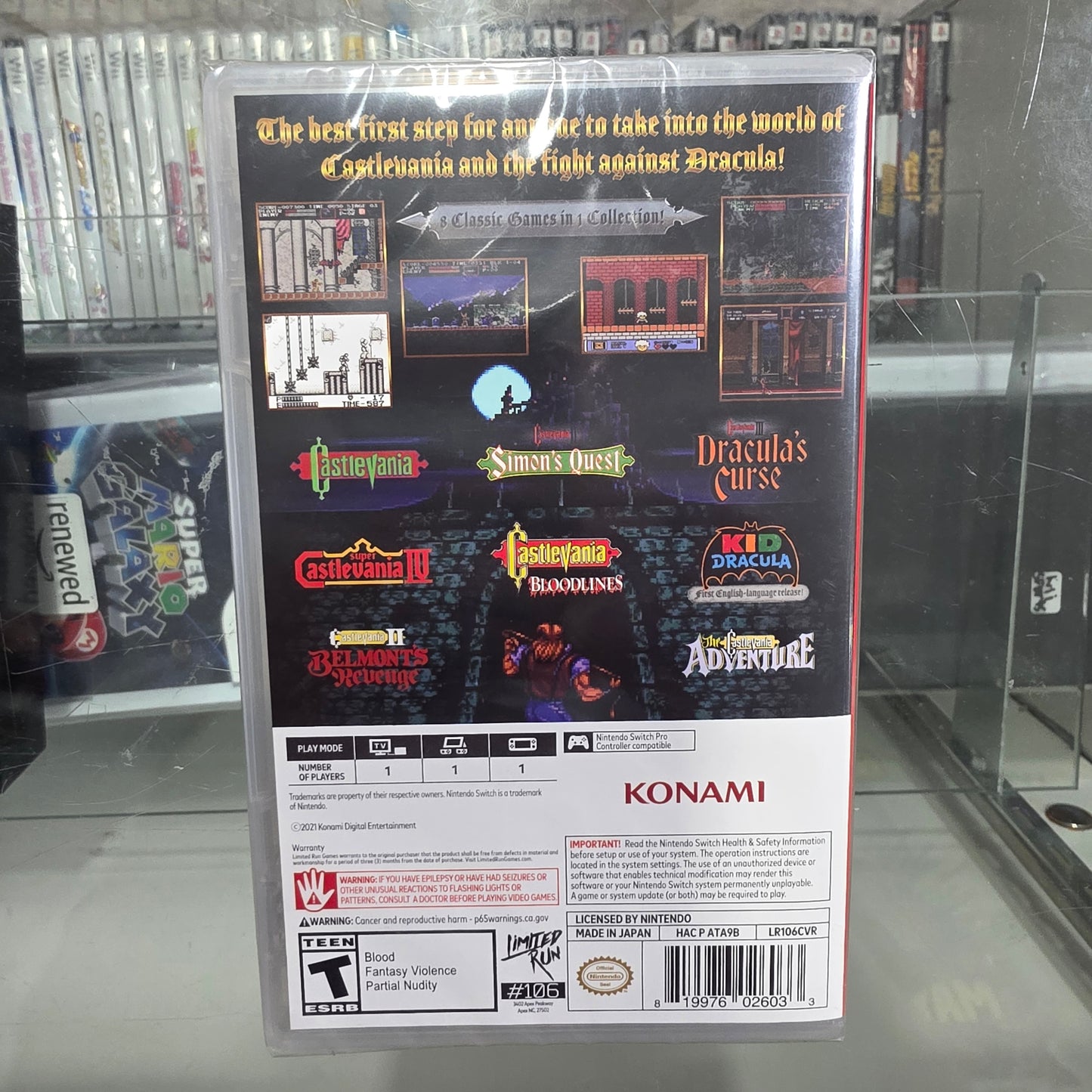 New Sealed Castlevania Anniversary Collection Nintendo Switch