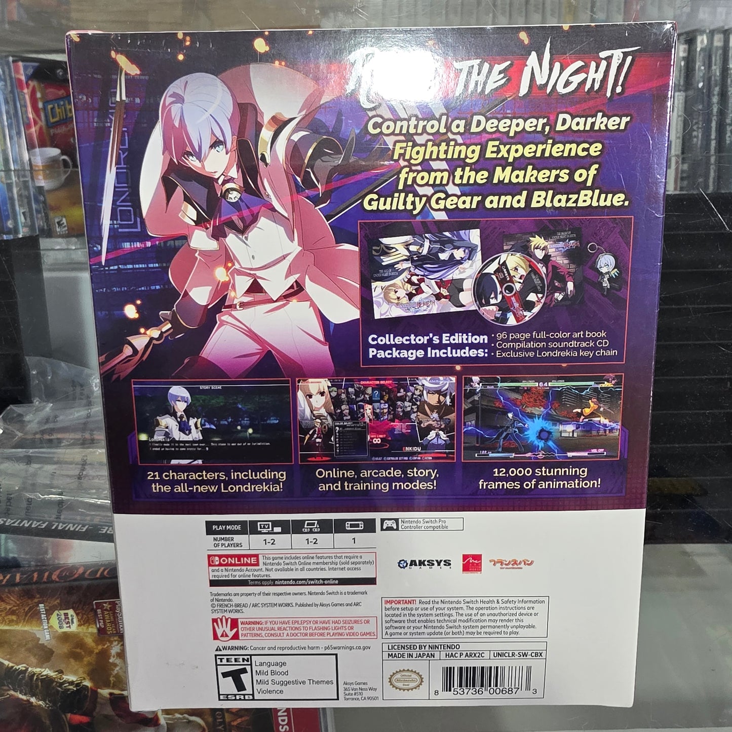 New Sealed Under Night In Birth Exe Late cl-r Collectirs Edition Nintendo Switch