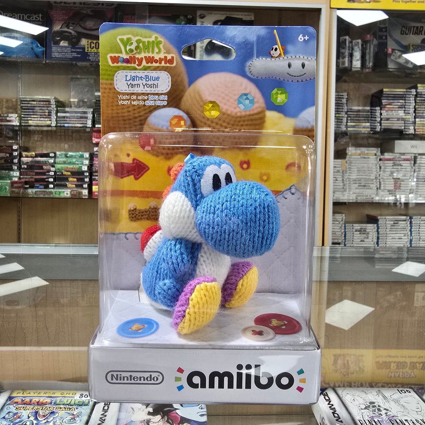 Yarn Yoshi - Blue Amiibo NEW