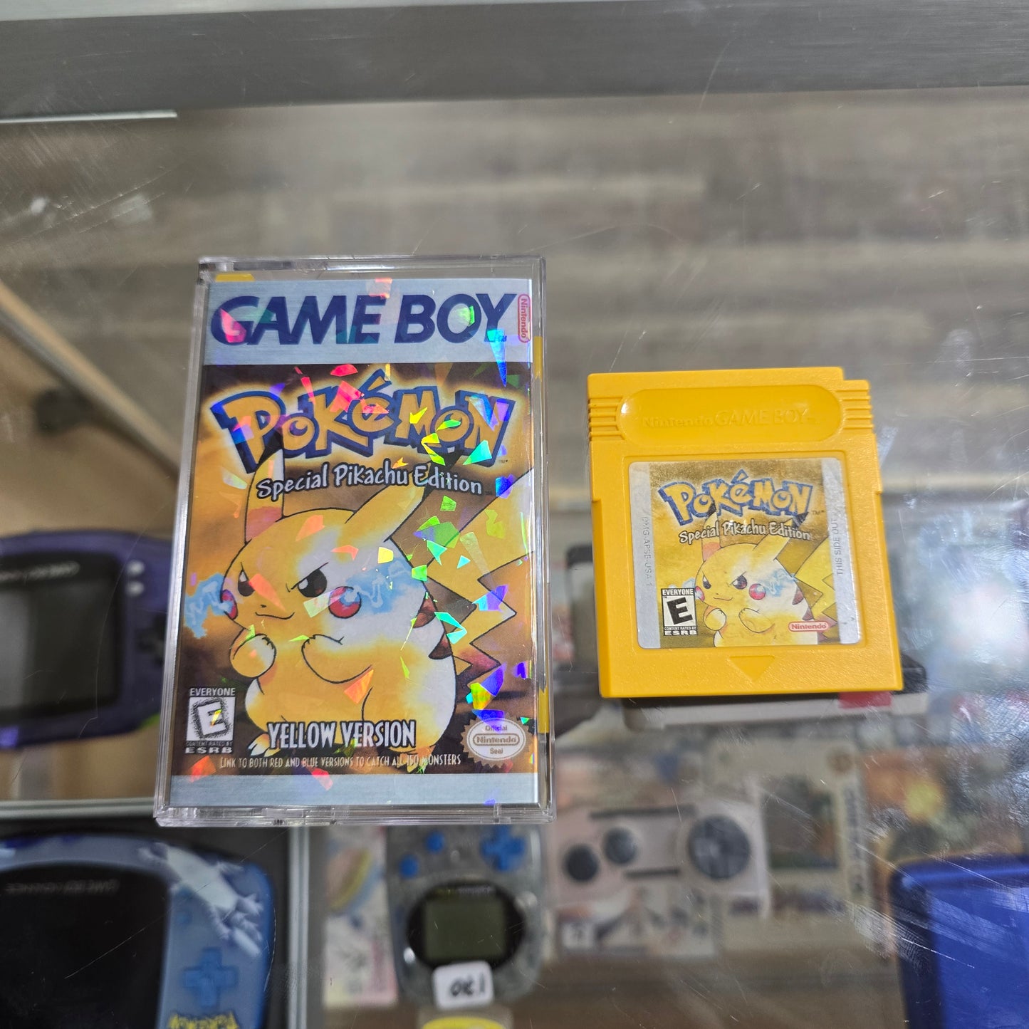 Pokémon Yellow with Custom Case (Saves) (Authentic) Nintendo Gameboy