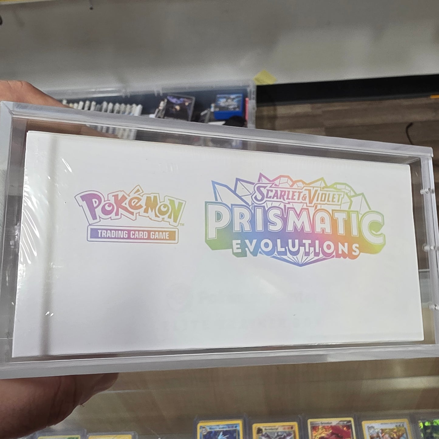 Prismatic Evolutions Pokemon Center Elite Trainer Box (Exclusive) (UNOPENED) with Acrylic Case