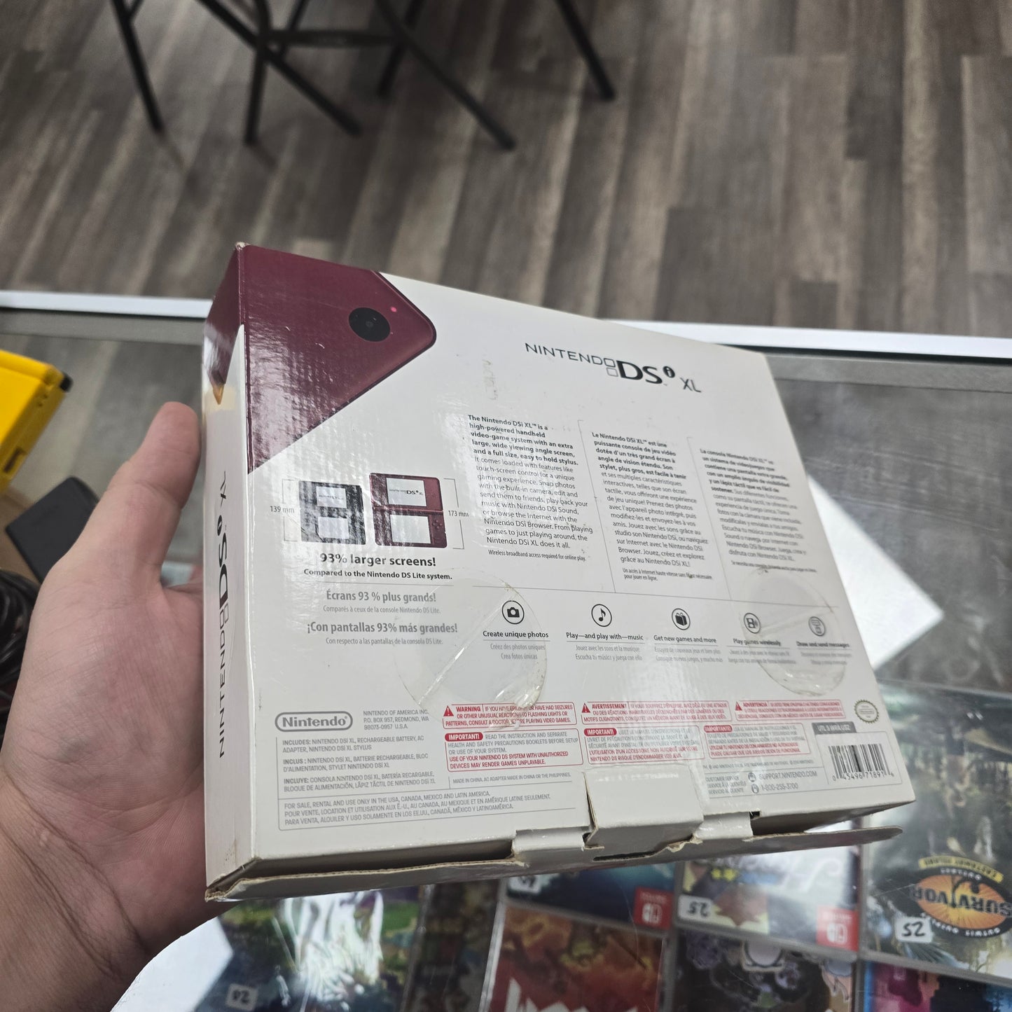 Red Nintendo DSi XL With Box