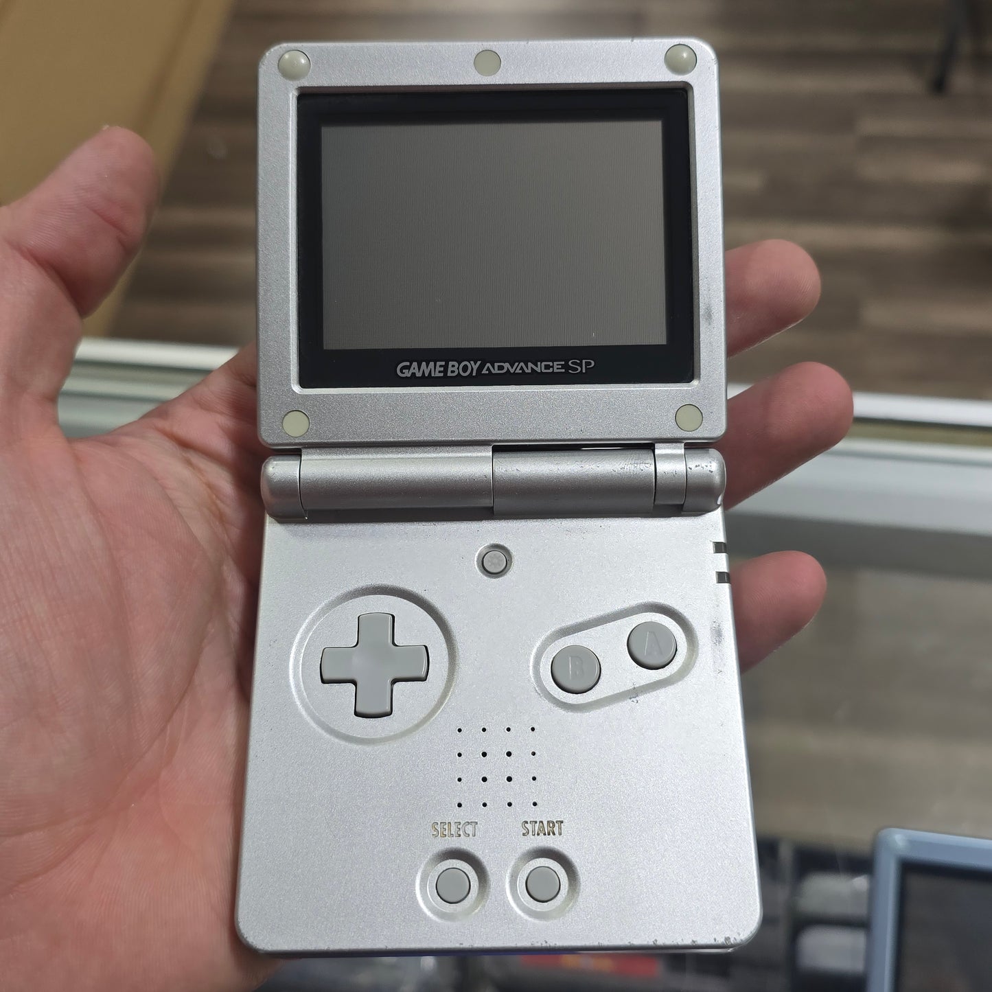 Silver Nintendo Gameboy Advance SP Handheld with Charger