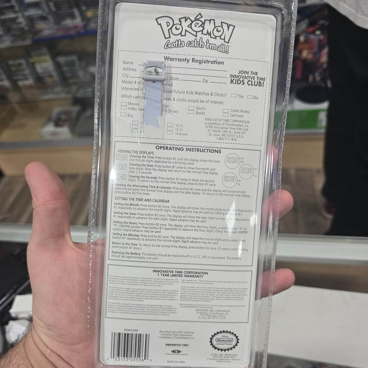 Nintendo Pokemon Digital Fashion Pikachu Watch - Brand New Factory Sealed 1999