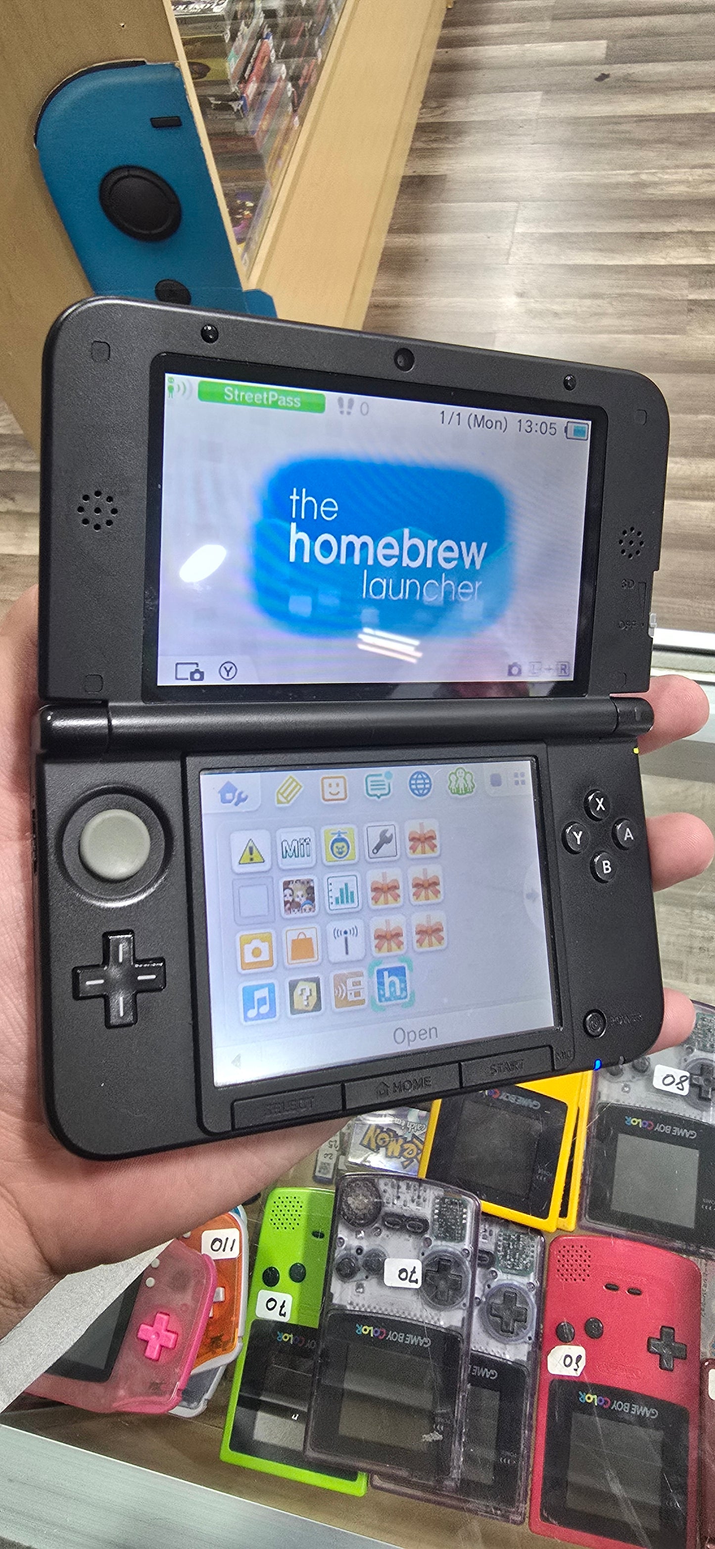 Blue Nintendo 3DS LL Handheld System (Good Condition) (US Region) with Charger
