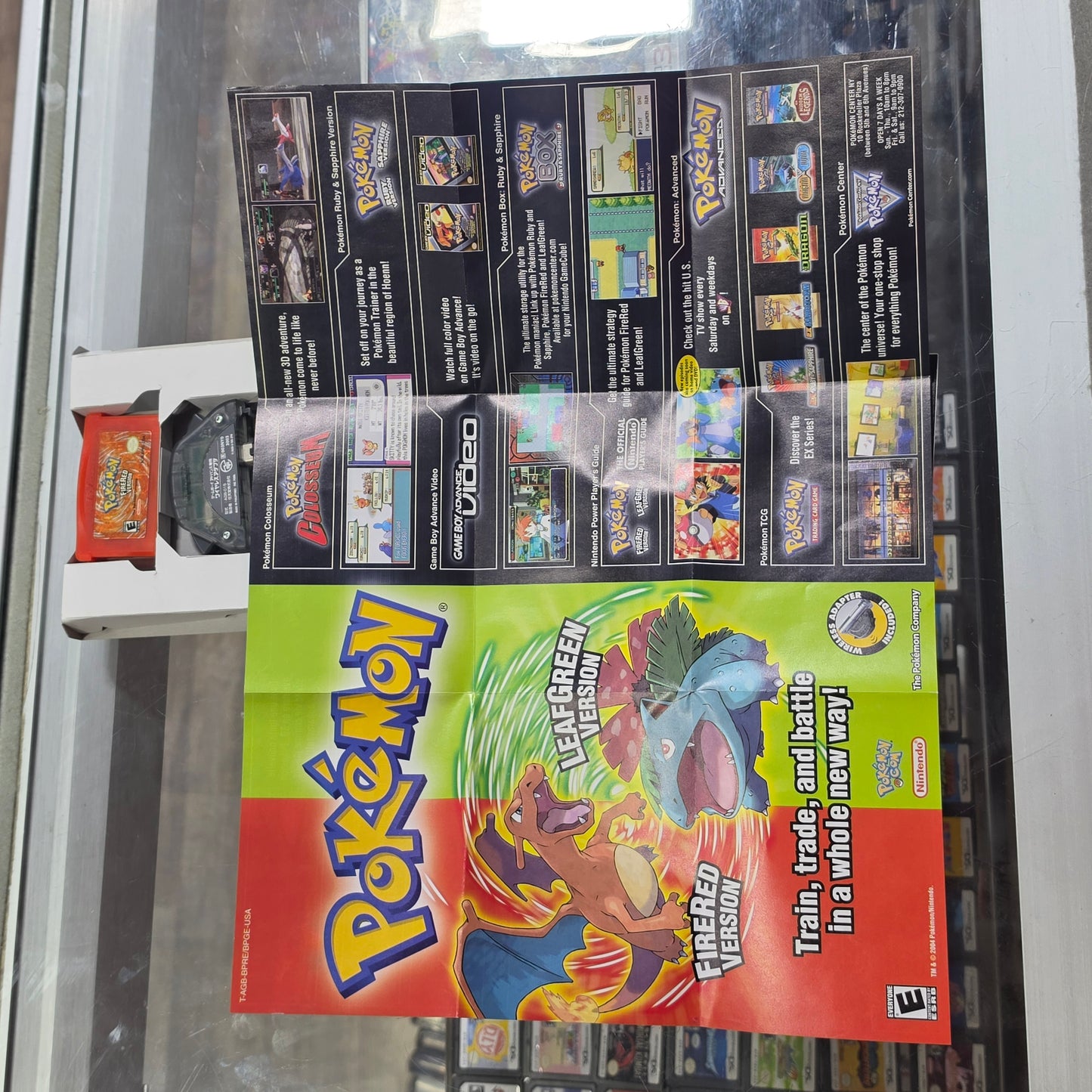 Pokémon FireRed (Authentic) Nintendo Gameboy Advance with Box and Wireless Adapter