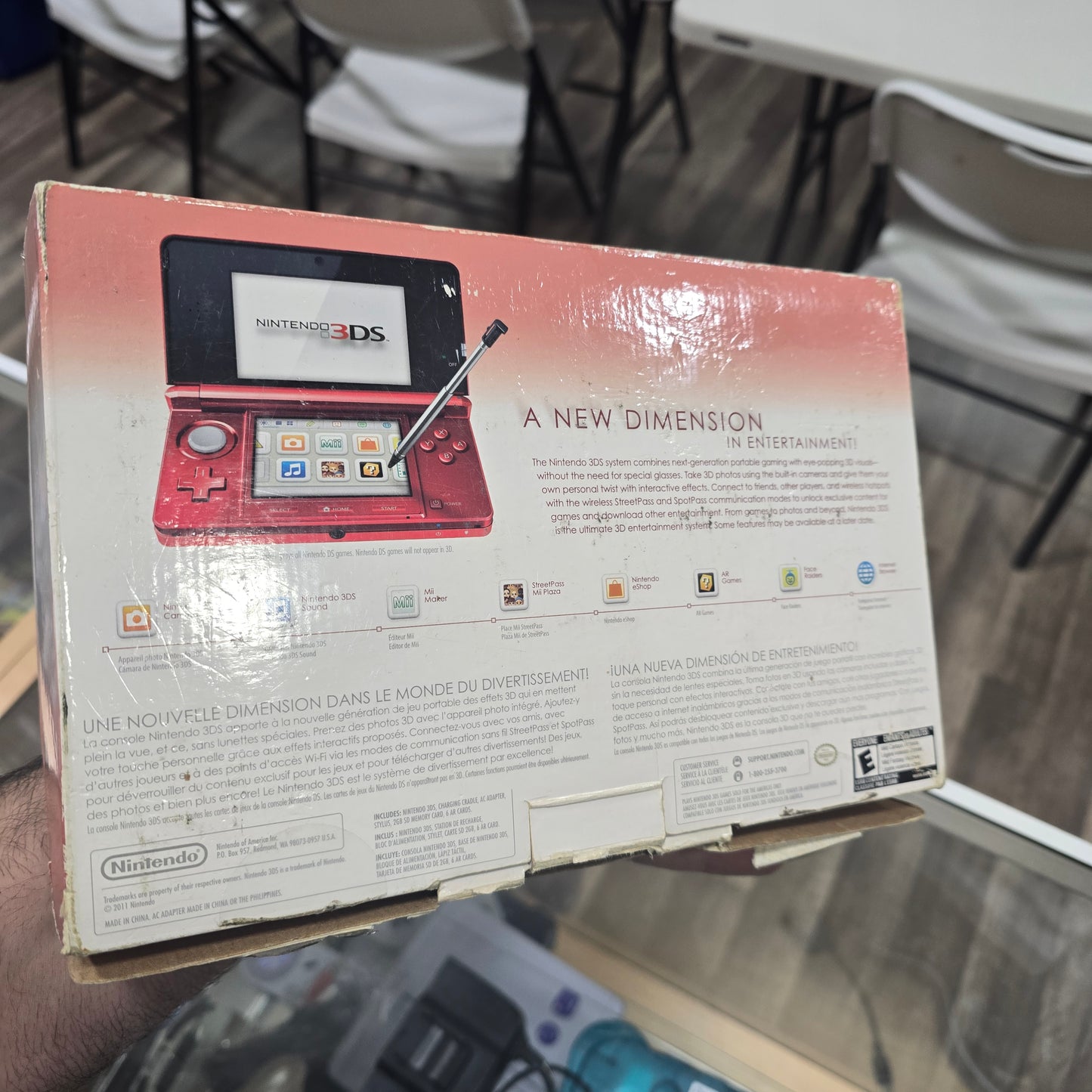 Nintendo 3DS Flame Red CIB with Homebrew