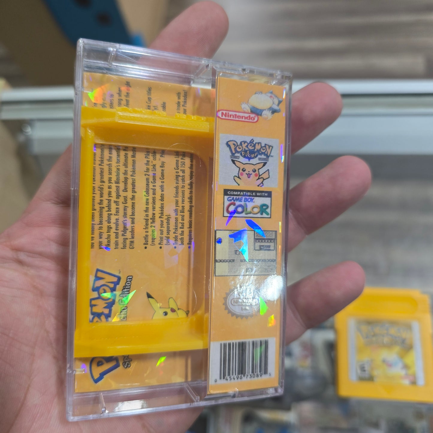 Pokémon Yellow with Custom Case (Saves) (Authentic) Nintendo Gameboy