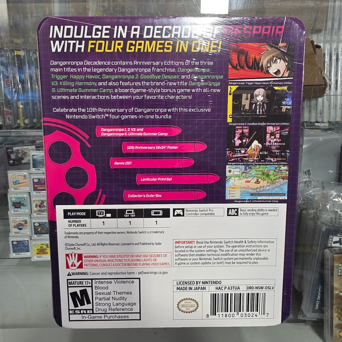 New Sealed Dangan Ronpa Decadence Collectors Edition Nintendo Switch
