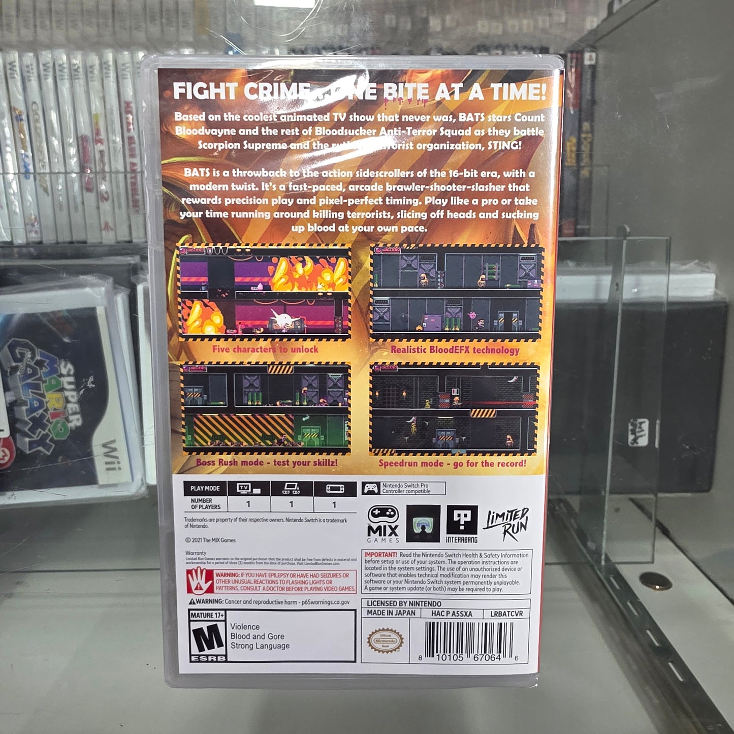New Sealed BATS: Bloodsucker Anti-Terror Squad Nintendo Switch