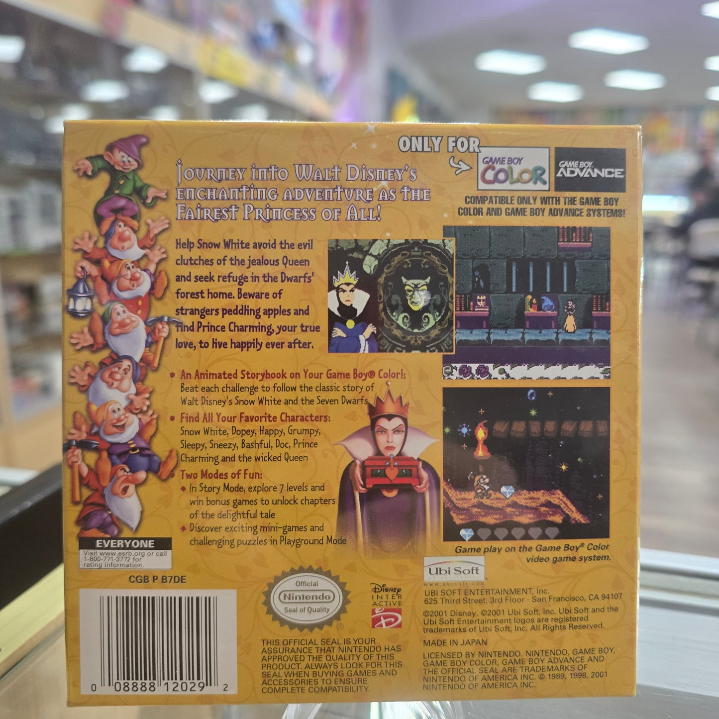 Snow White and the Seven Dwarfs Nintendo Gameboy Color (Sealed)