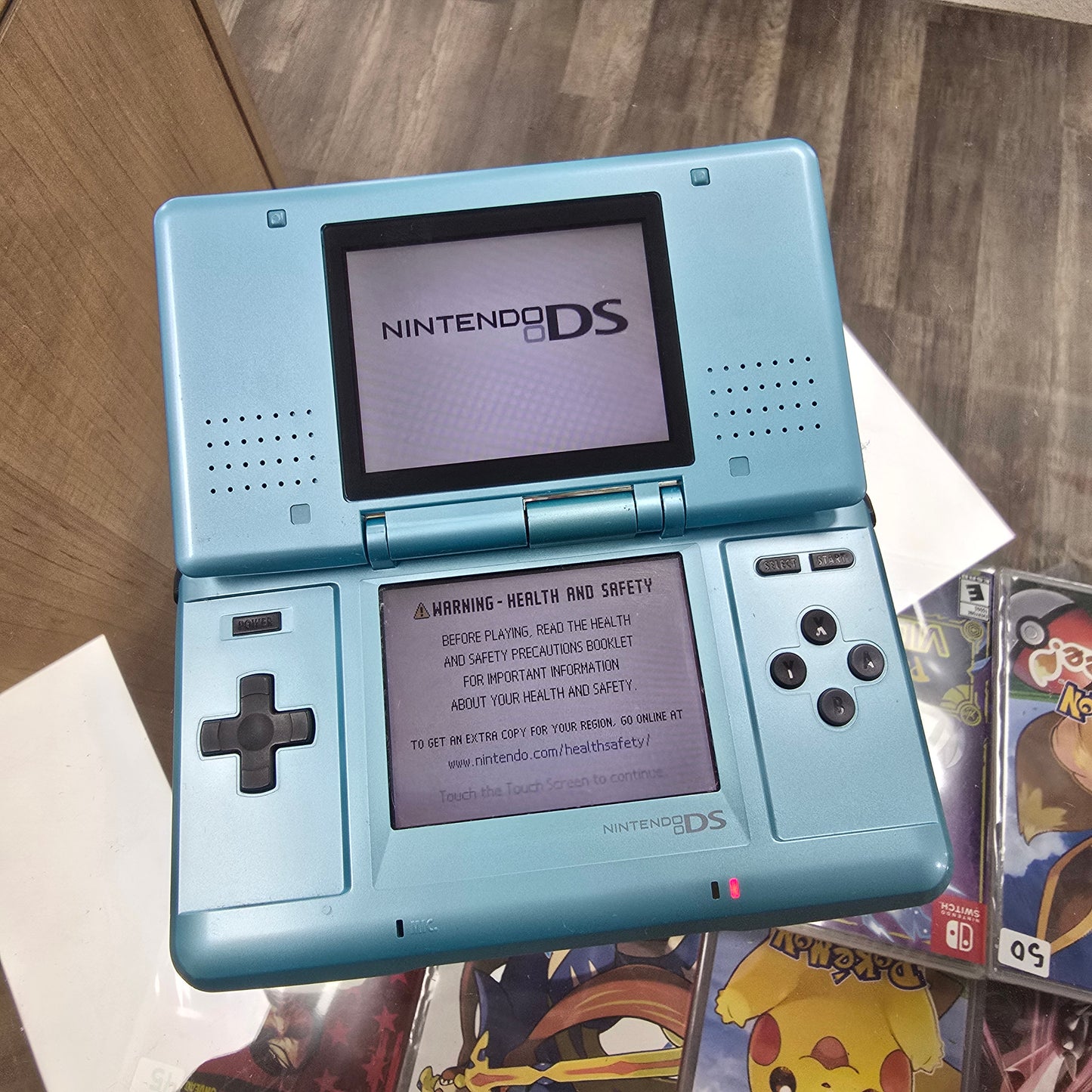 Baby Blue Nintendo DS System Original with Charger