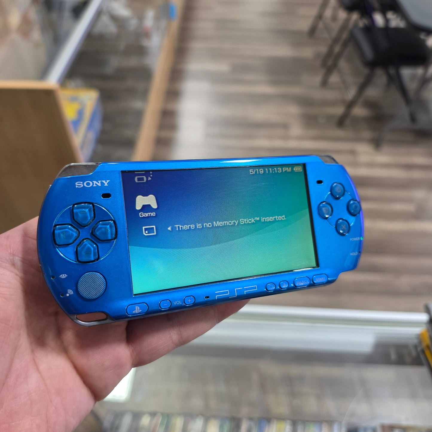 Blue PSP Handheld System 3000 Model with Charger