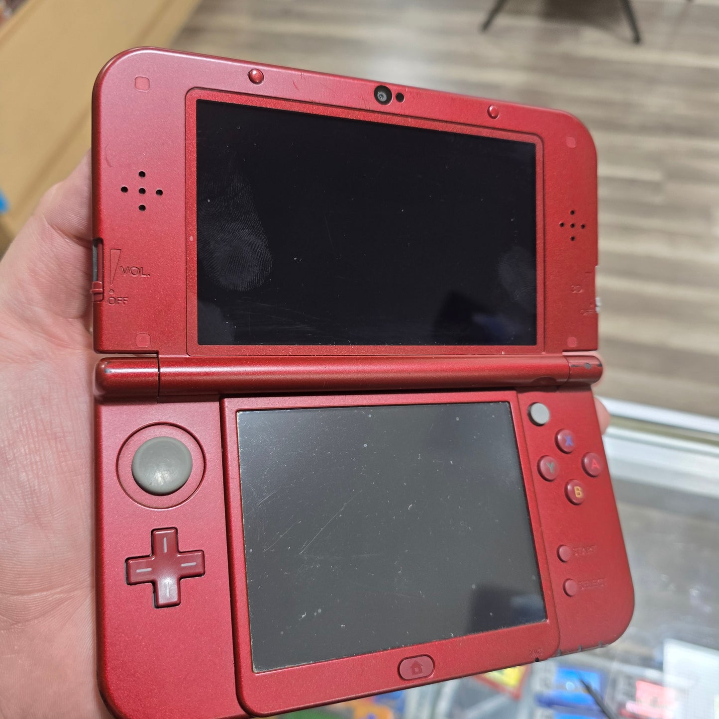New Nintendo 3DS XL Red Handheld System with Digital Games and Charger
