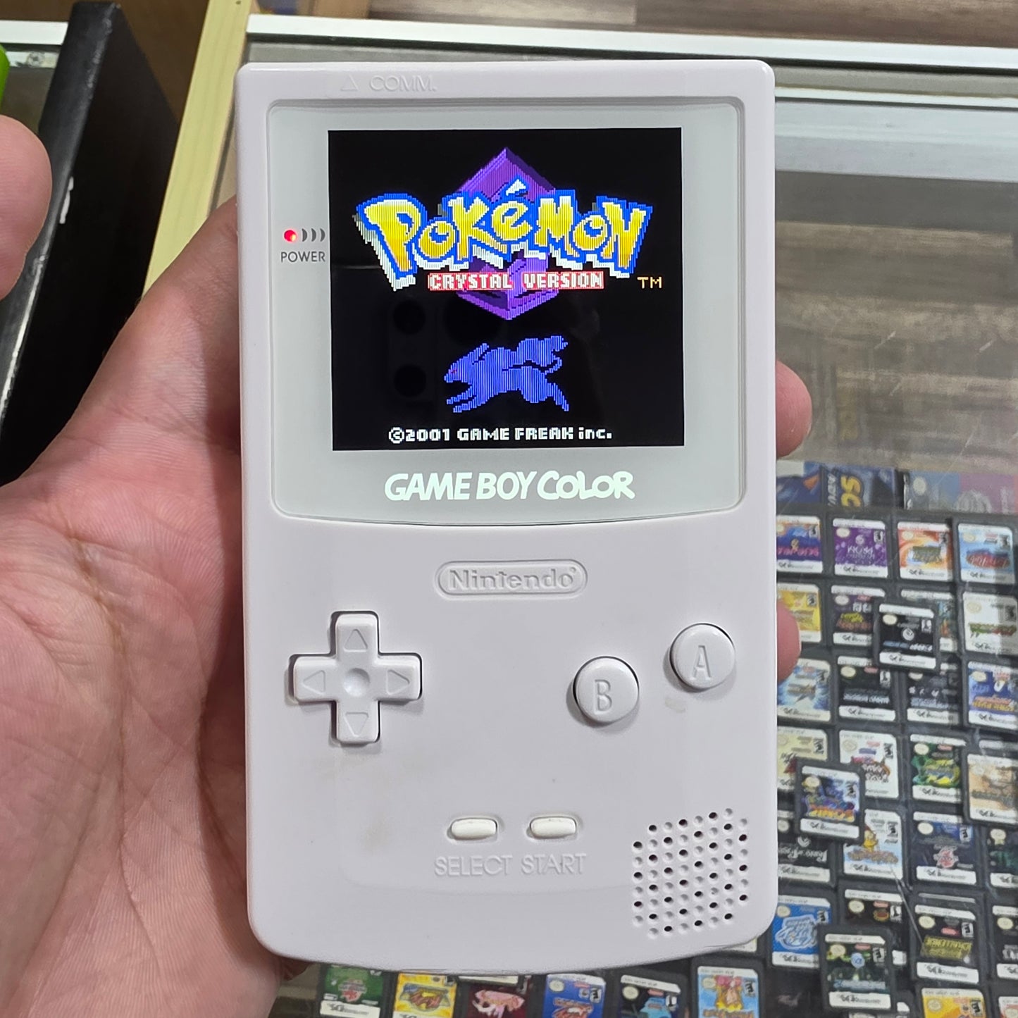 Custom White Nintendo Gameboy Color Handheld System with Brighter Screen