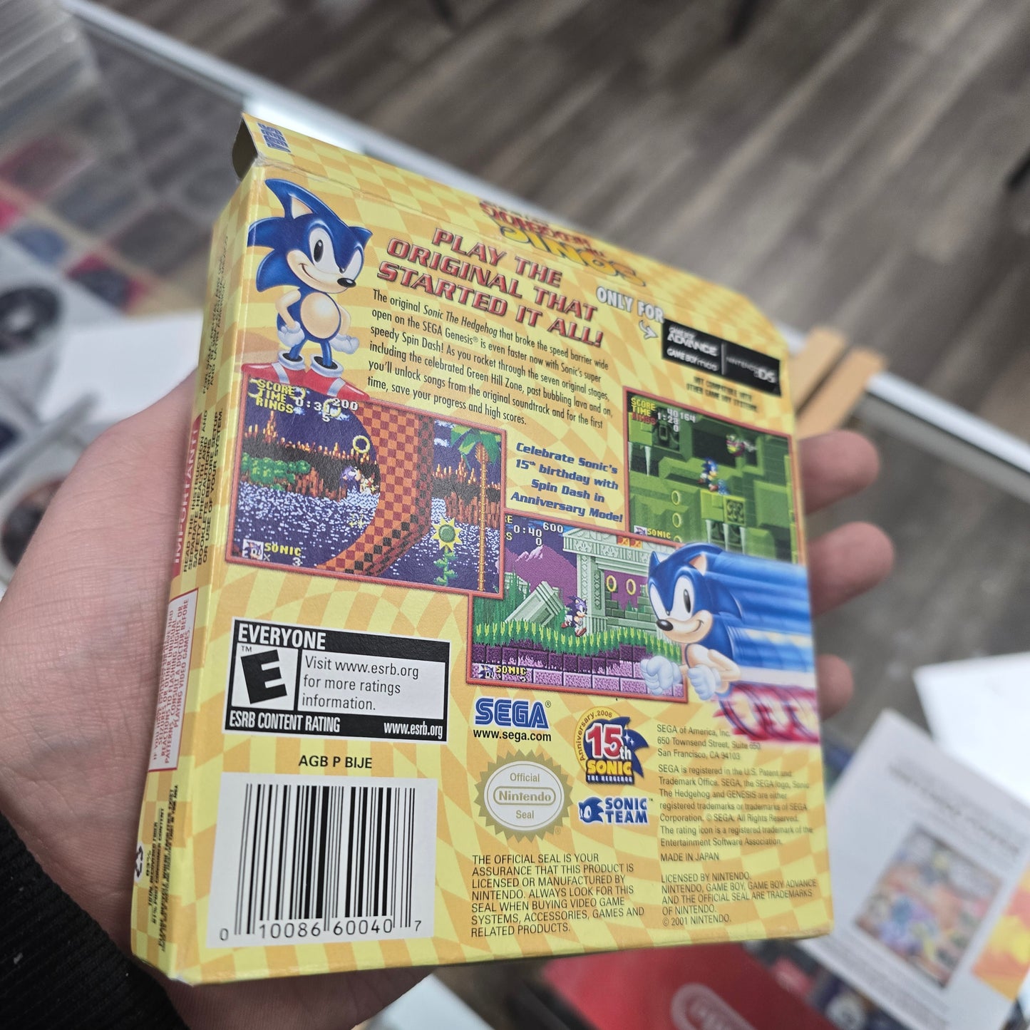 Sonic The Hedgehog Genesis Nintendo GameBoy Advance