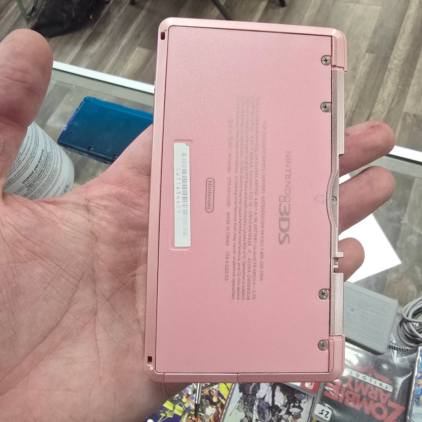Pearl Pink Nintendo 3DS Handheld System with Charger