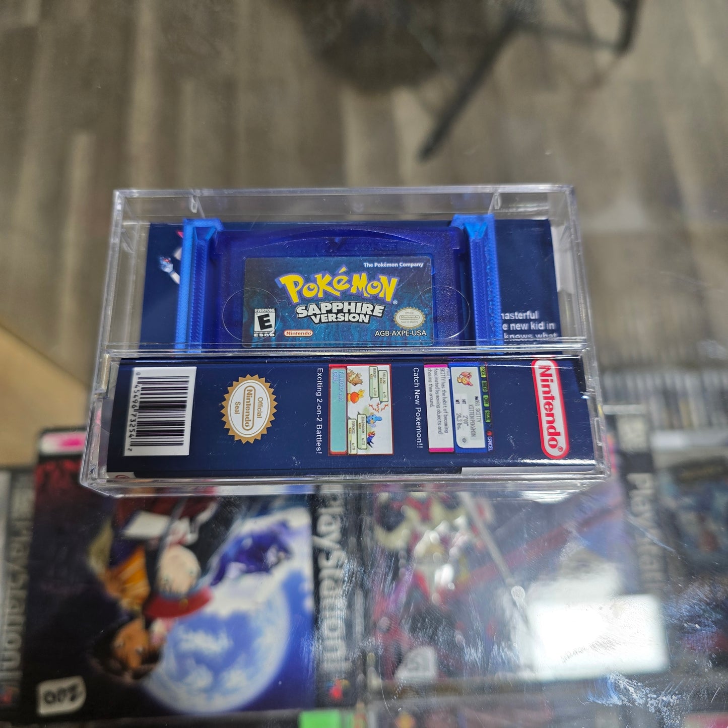 Pokémon Sapphire (Authentic) with Custom Case Nintendo GameBoy Advance
