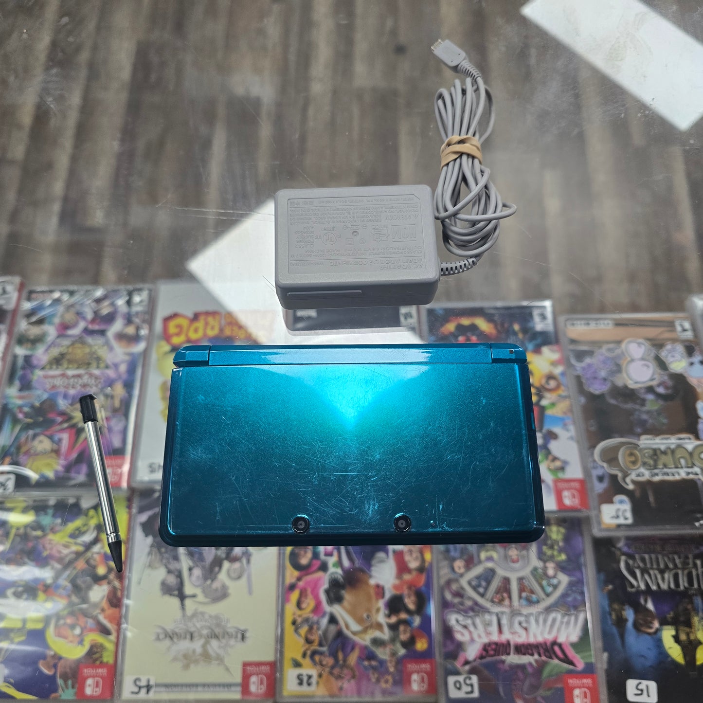 Aqua Blue Nintendo 3DS Handheld System with Charger