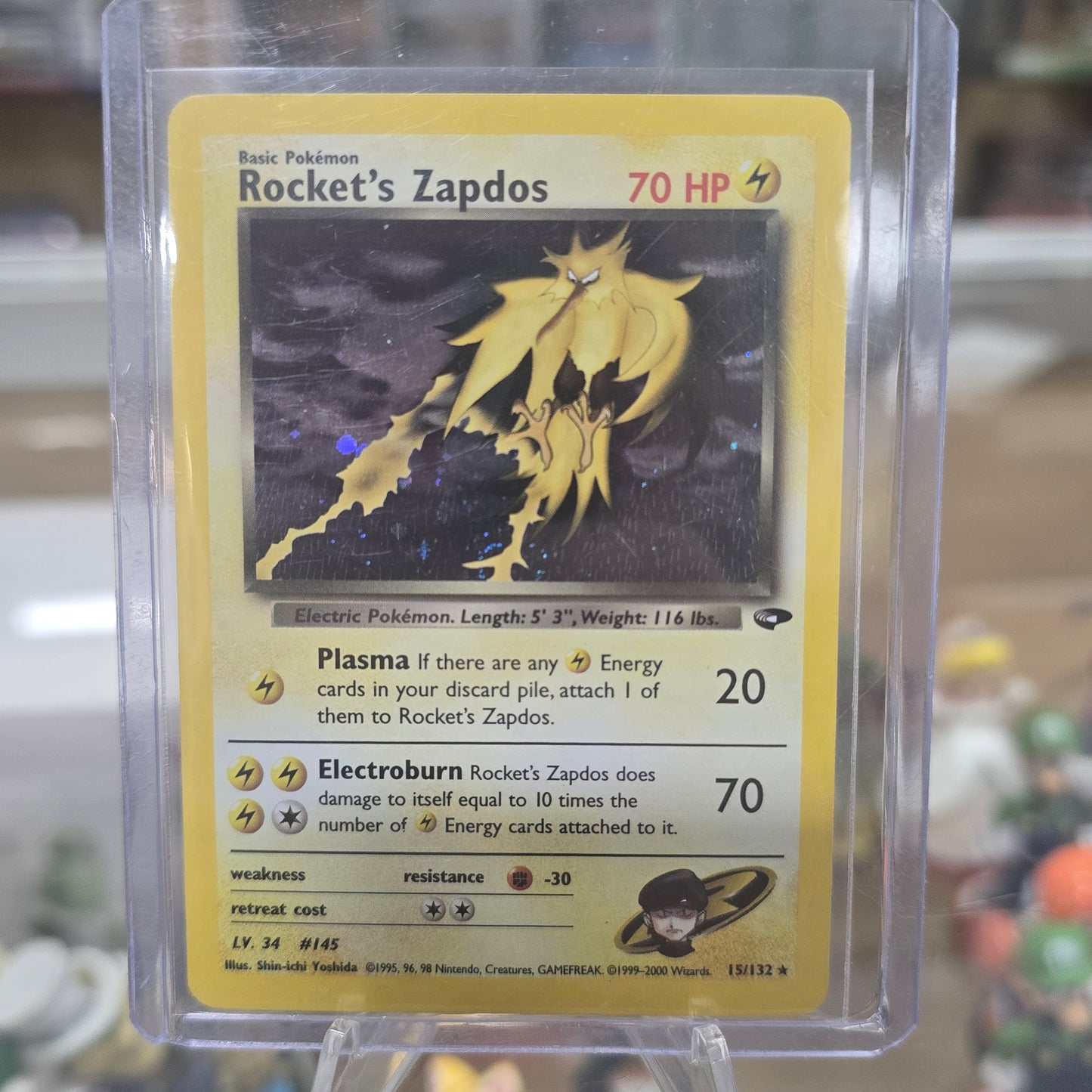 Rocket's Zapdos - Gym Challenge Holofoil (LP)