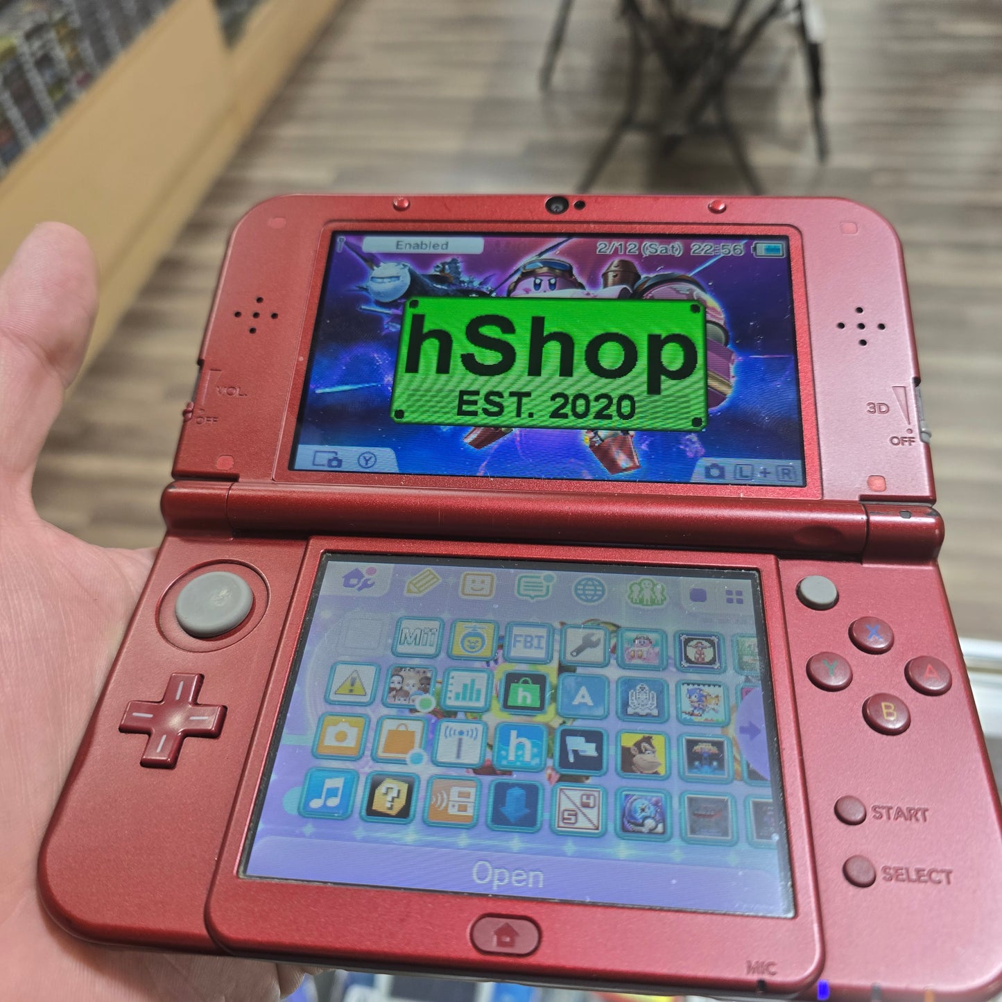 New Nintendo 3DS XL Red Handheld System with Digital Games and Charger