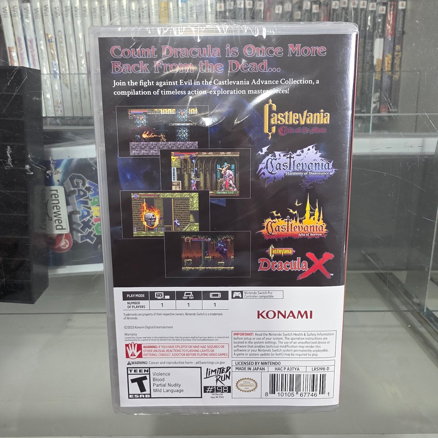 New Sealed Castlevania Advance Collection Nintendo Switch