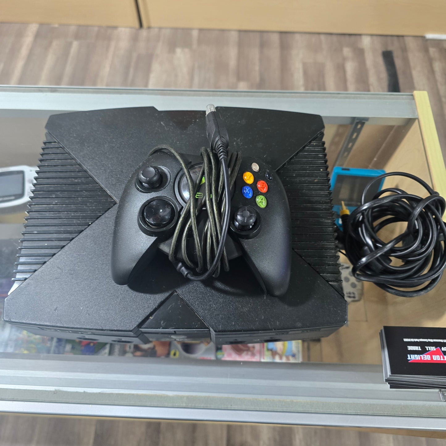 Original Xbox Console with Wires and Duke Controller