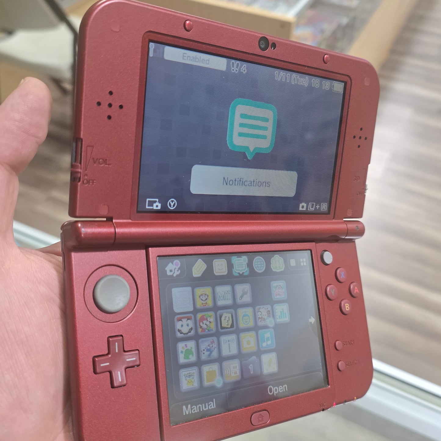 New Nintendo 3DS XL Red Handheld System with Charger (US SYSTEM)