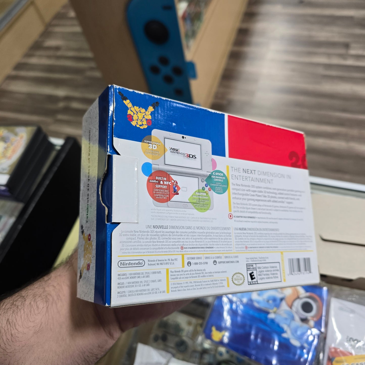 New Nintendo 3DS Pokemon 20th Anniversary Edition Nintendo 3DS Handheld System with Box and Charger