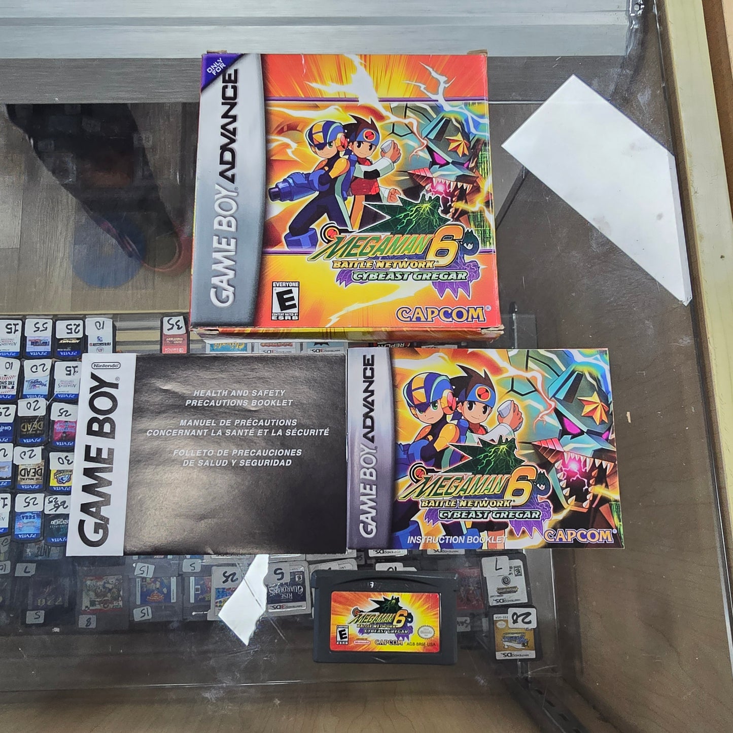 Mega Man Battle Network 6 Cybeast Gregar CIB with Box Protector Nintendo Gameboy Advance