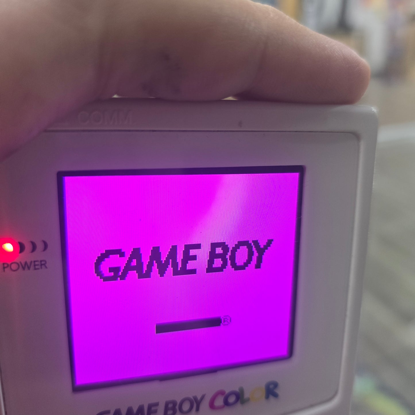 Custom White Nintendo Gameboy Color with IPS Brighter Screen Handheld System (Check description)